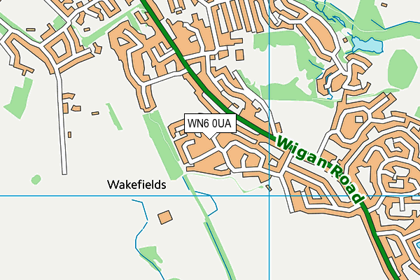 WN6 0UA map - OS VectorMap District (Ordnance Survey)