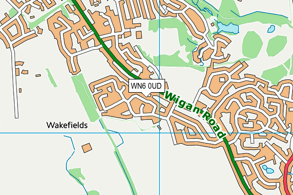 WN6 0UD map - OS VectorMap District (Ordnance Survey)