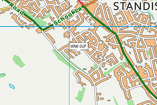 WN6 0UF map - OS VectorMap District (Ordnance Survey)