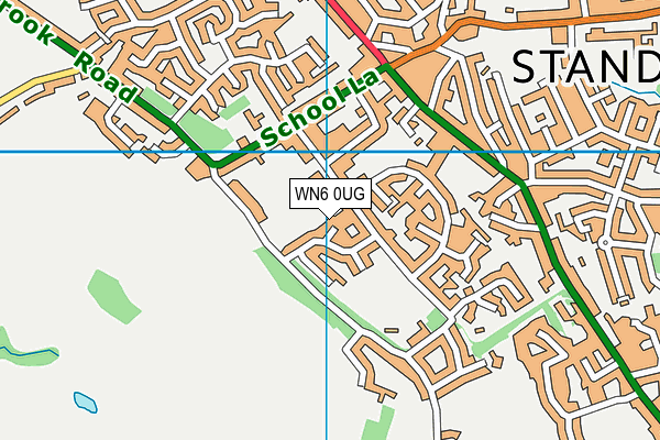WN6 0UG map - OS VectorMap District (Ordnance Survey)
