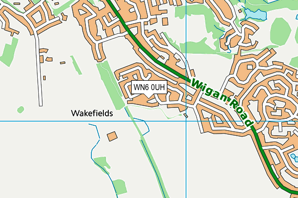 WN6 0UH map - OS VectorMap District (Ordnance Survey)