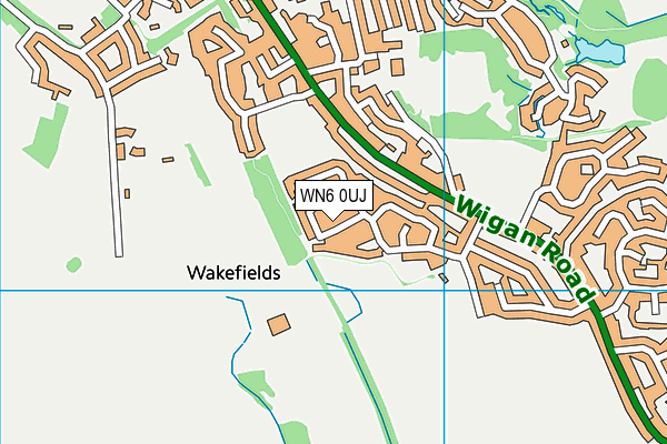 The Convent Playing Fields map (WN6 0UJ) - OS VectorMap District (Ordnance Survey)