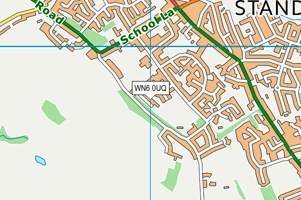 WN6 0UQ map - OS VectorMap District (Ordnance Survey)