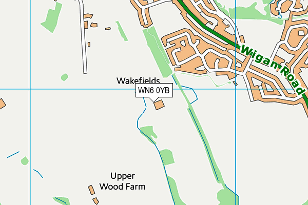 WN6 0YB map - OS VectorMap District (Ordnance Survey)