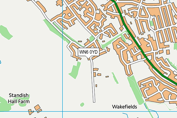 WN6 0YD map - OS VectorMap District (Ordnance Survey)