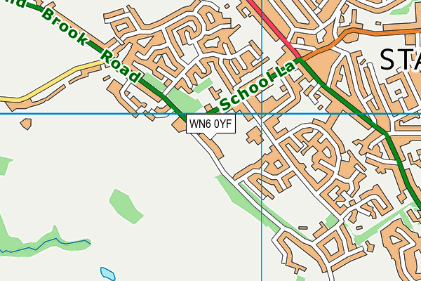 WN6 0YF map - OS VectorMap District (Ordnance Survey)