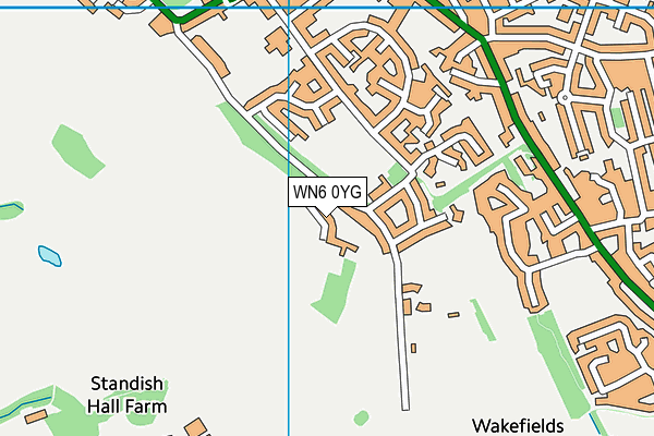 WN6 0YG map - OS VectorMap District (Ordnance Survey)