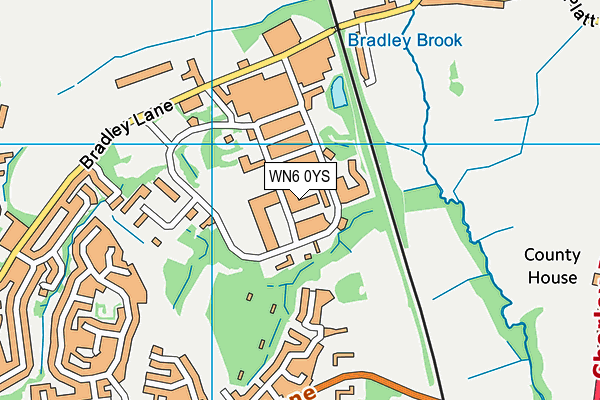 WN6 0YS map - OS VectorMap District (Ordnance Survey)