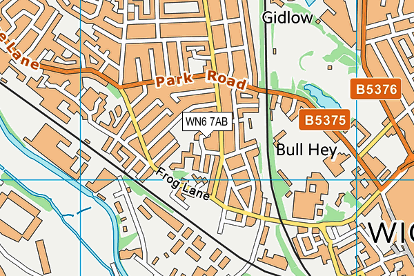 WN6 7AB map - OS VectorMap District (Ordnance Survey)