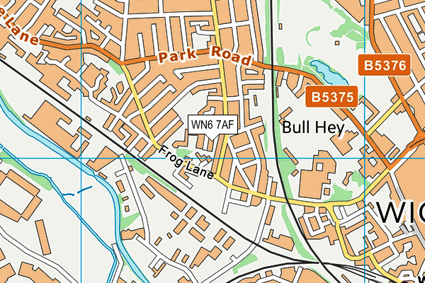 WN6 7AF map - OS VectorMap District (Ordnance Survey)