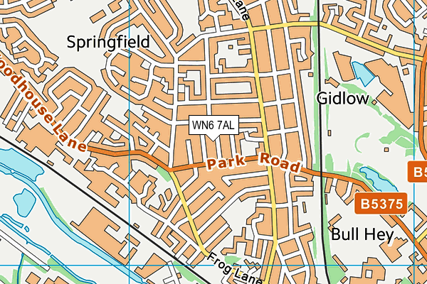 WN6 7AL map - OS VectorMap District (Ordnance Survey)