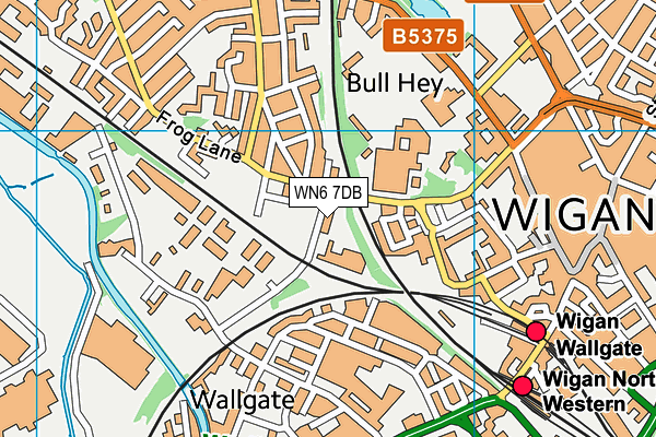 WN6 7DB map - OS VectorMap District (Ordnance Survey)
