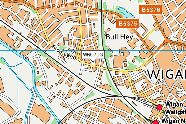 WN6 7DG map - OS VectorMap District (Ordnance Survey)