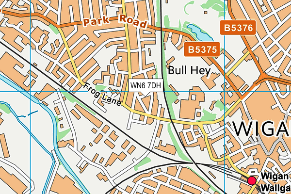 WN6 7DH map - OS VectorMap District (Ordnance Survey)