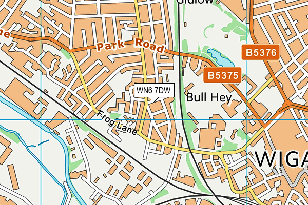 WN6 7DW map - OS VectorMap District (Ordnance Survey)