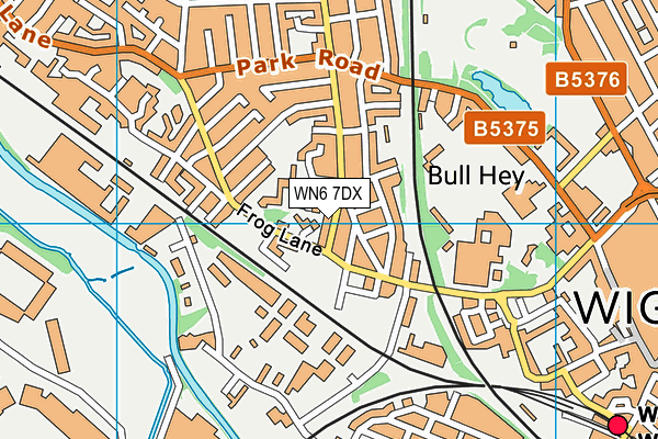 WN6 7DX map - OS VectorMap District (Ordnance Survey)