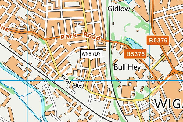 WN6 7DY map - OS VectorMap District (Ordnance Survey)