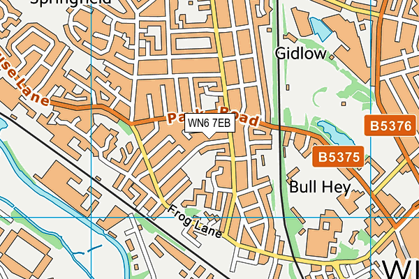 WN6 7EB map - OS VectorMap District (Ordnance Survey)