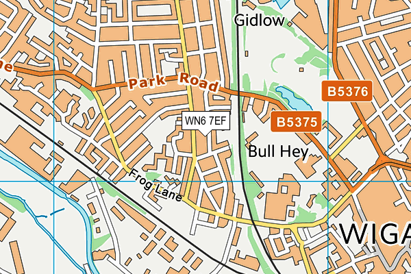 WN6 7EF map - OS VectorMap District (Ordnance Survey)