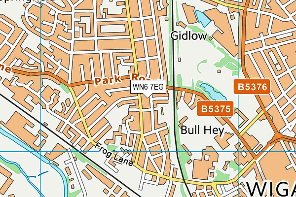 WN6 7EG map - OS VectorMap District (Ordnance Survey)