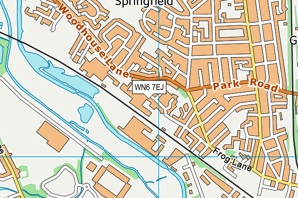 WN6 7EJ map - OS VectorMap District (Ordnance Survey)