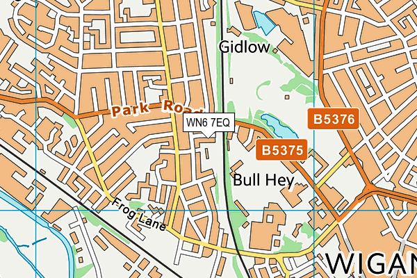 WN6 7EQ map - OS VectorMap District (Ordnance Survey)