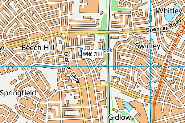 WN6 7HH map - OS VectorMap District (Ordnance Survey)