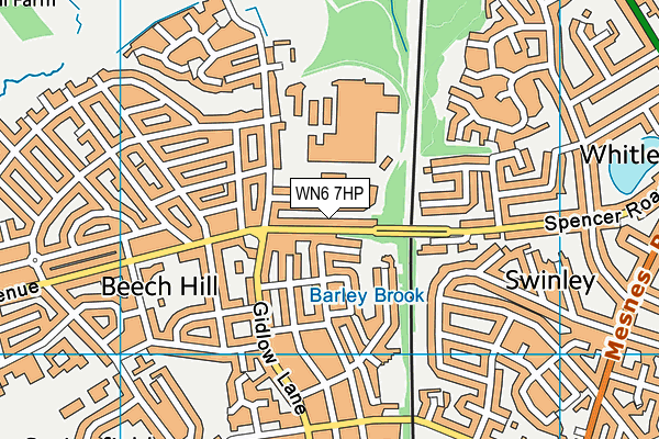 WN6 7HP map - OS VectorMap District (Ordnance Survey)