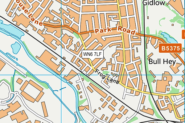 WN6 7LF map - OS VectorMap District (Ordnance Survey)