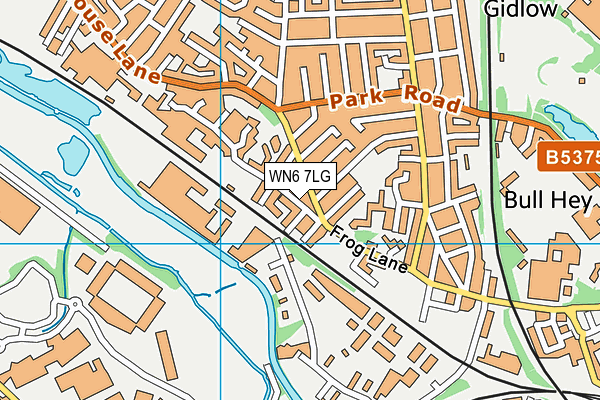 WN6 7LG map - OS VectorMap District (Ordnance Survey)
