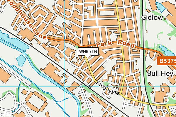 WN6 7LN map - OS VectorMap District (Ordnance Survey)