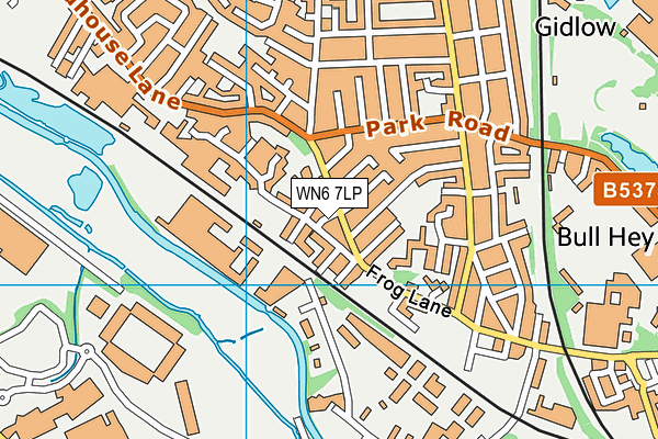 WN6 7LP map - OS VectorMap District (Ordnance Survey)