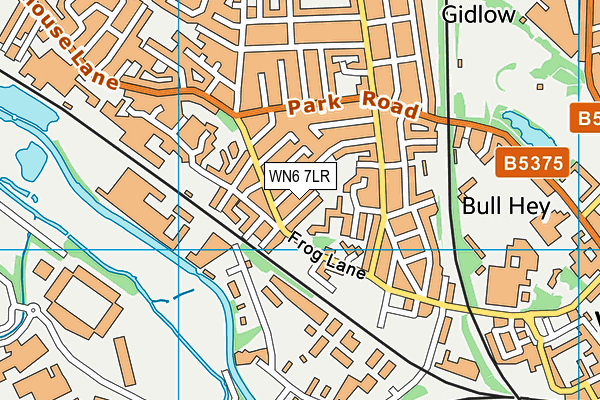 WN6 7LR map - OS VectorMap District (Ordnance Survey)