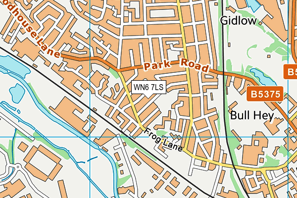 WN6 7LS map - OS VectorMap District (Ordnance Survey)