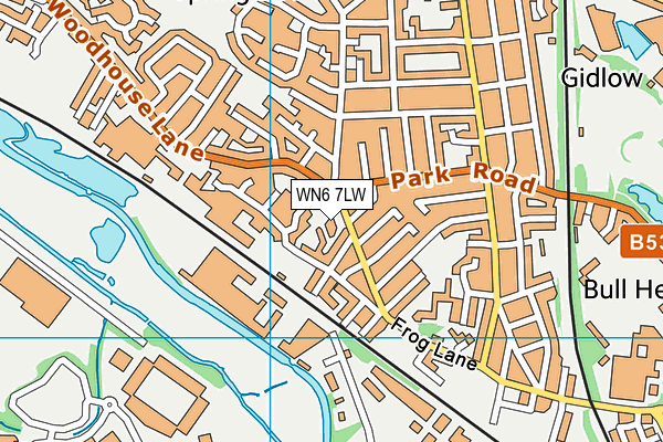 WN6 7LW map - OS VectorMap District (Ordnance Survey)