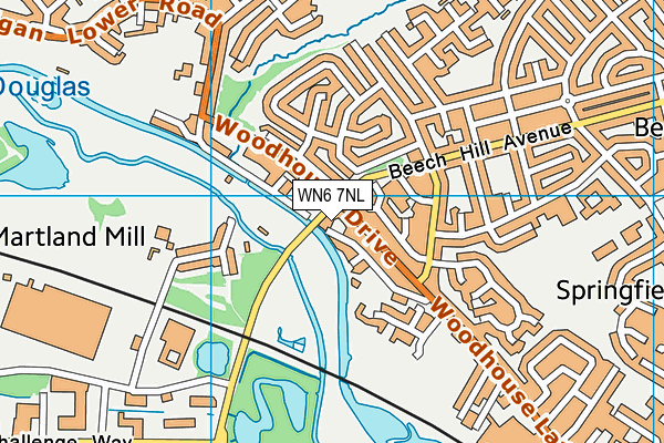 WN6 7NL map - OS VectorMap District (Ordnance Survey)