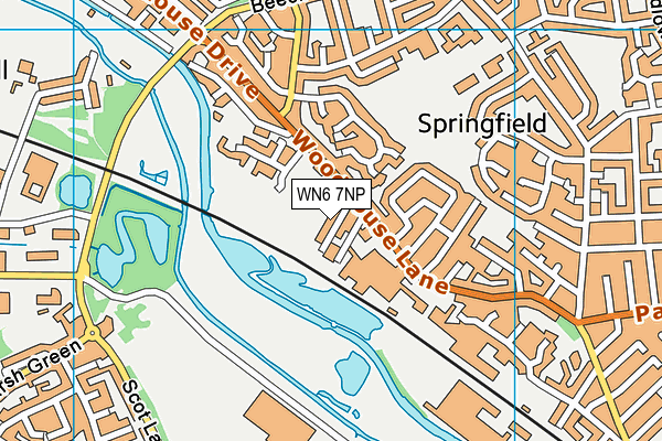 WN6 7NP map - OS VectorMap District (Ordnance Survey)