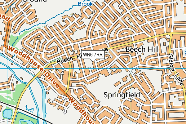 WN6 7RR map - OS VectorMap District (Ordnance Survey)