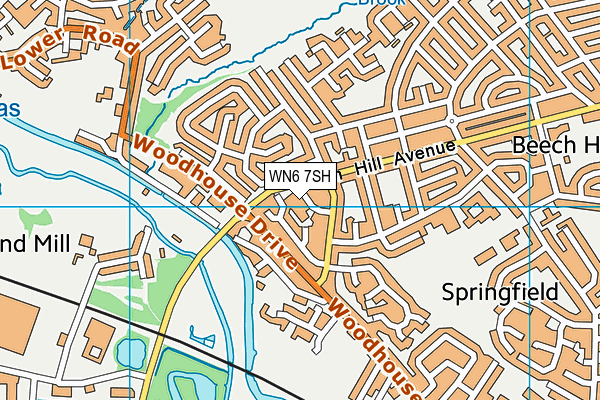 WN6 7SH map - OS VectorMap District (Ordnance Survey)