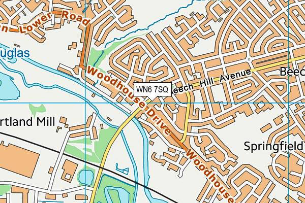 WN6 7SQ map - OS VectorMap District (Ordnance Survey)