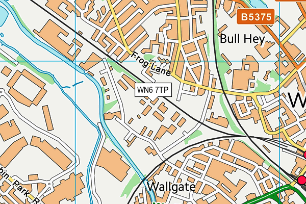 WN6 7TP map - OS VectorMap District (Ordnance Survey)