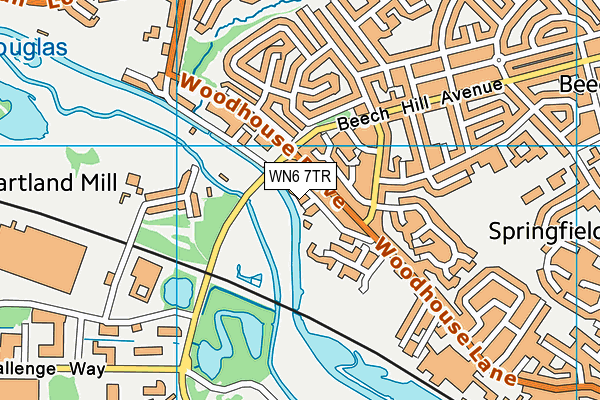 WN6 7TR map - OS VectorMap District (Ordnance Survey)
