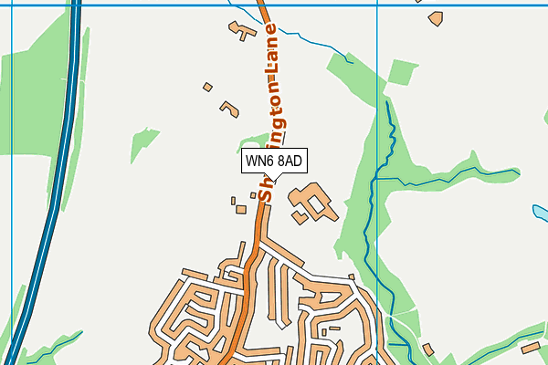 WN6 8AD map - OS VectorMap District (Ordnance Survey)