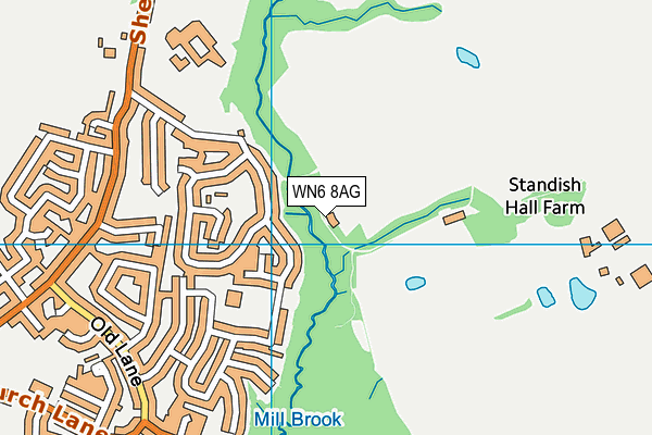 WN6 8AG map - OS VectorMap District (Ordnance Survey)