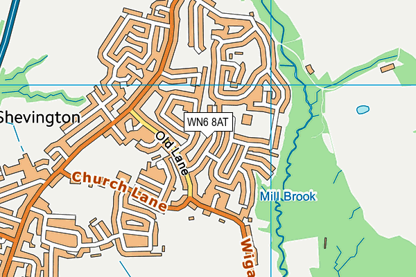 WN6 8AT map - OS VectorMap District (Ordnance Survey)
