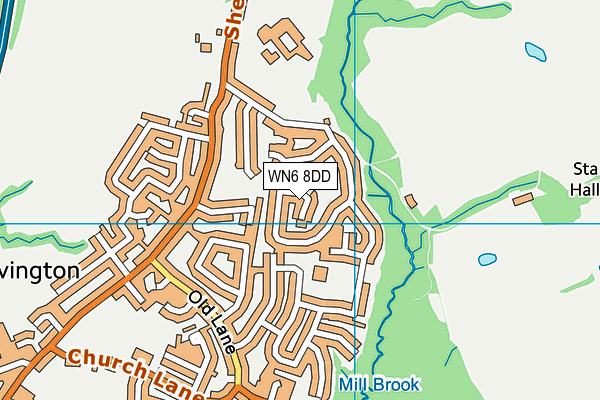 WN6 8DD map - OS VectorMap District (Ordnance Survey)