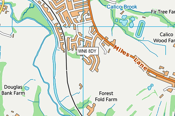 WN6 8DY map - OS VectorMap District (Ordnance Survey)