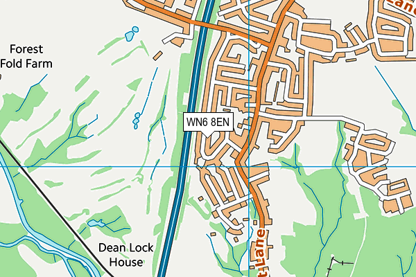 WN6 8EN map - OS VectorMap District (Ordnance Survey)