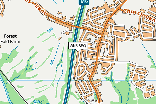 WN6 8EQ map - OS VectorMap District (Ordnance Survey)
