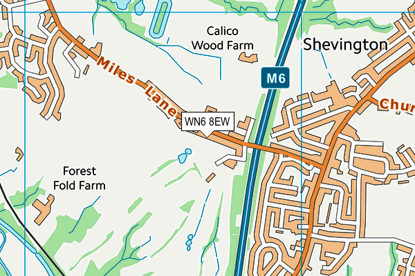 Gathurst Golf Club Ltd map (WN6 8EW) - OS VectorMap District (Ordnance Survey)
